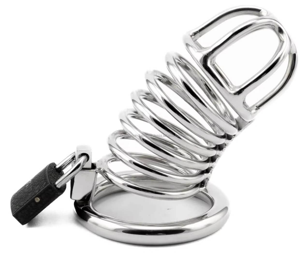 Kvalitní kovová klec na penis - Metal hard cock device chastity